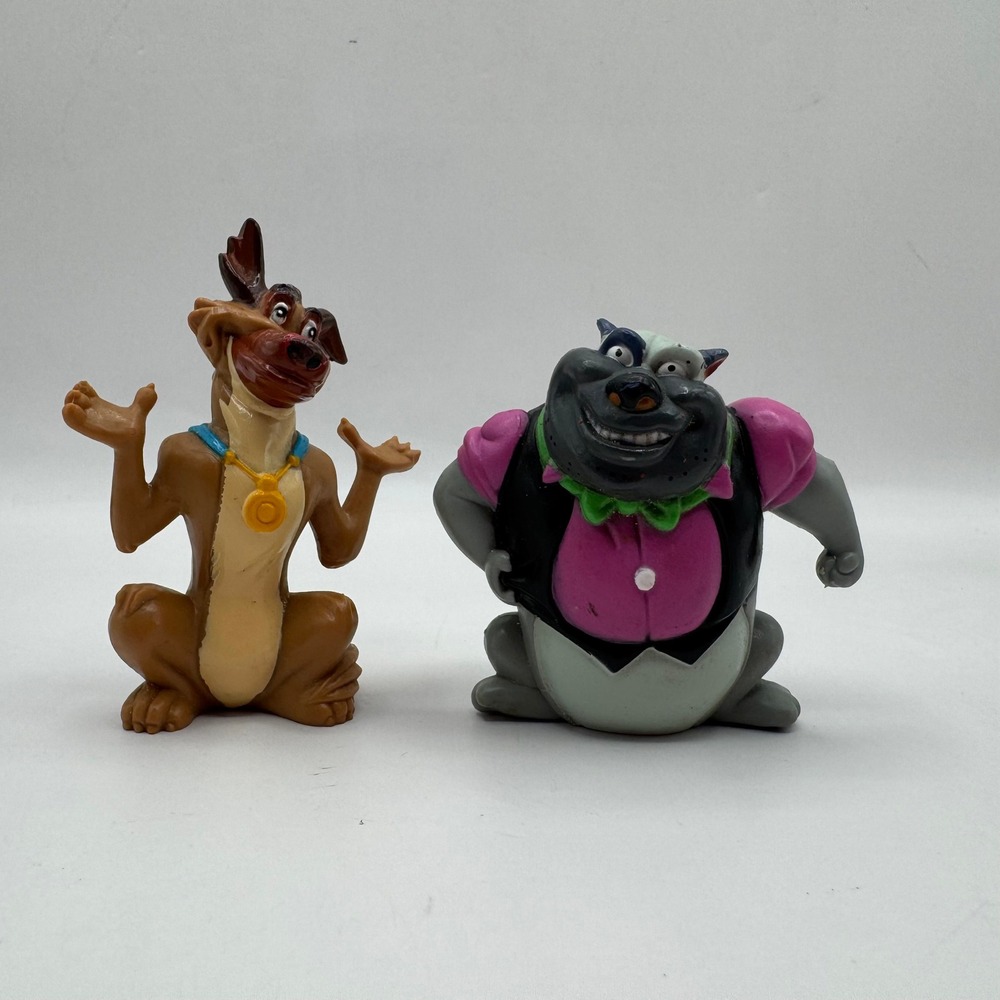 All Dogs Go to Heaven Toy Set 1989 Charlie & Carface PVC Figures Wendy's